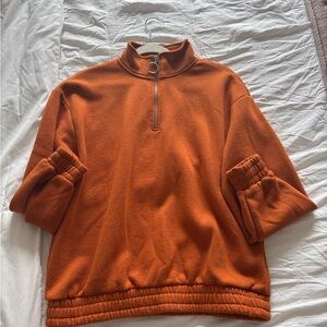 Forever 21 Orange Crew Neck Sweater